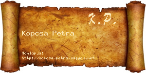 Kopcsa Petra névjegykártya